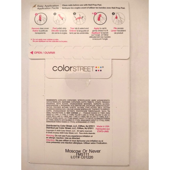 Moscow or Never Color Street nail strip dry polish art Copper shimmer - Picture 4 of 5